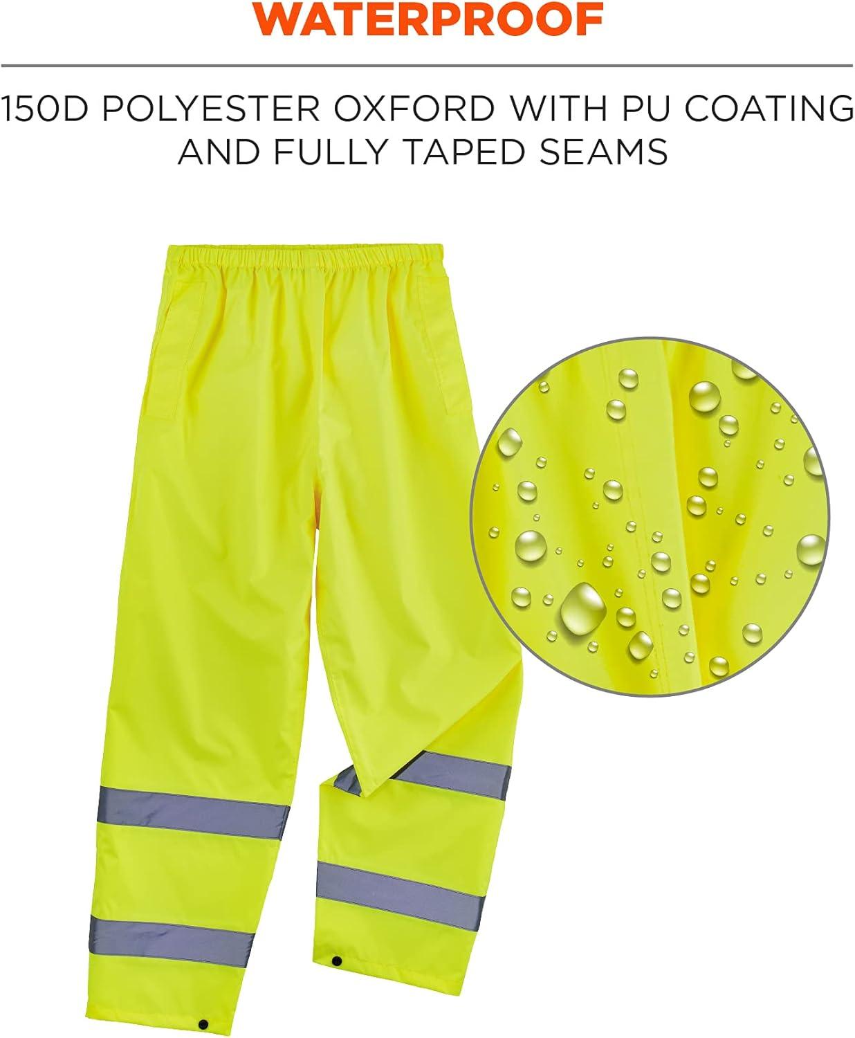 imageErgodyne Standard Class E Lightweight Hivis Rain PantsLime