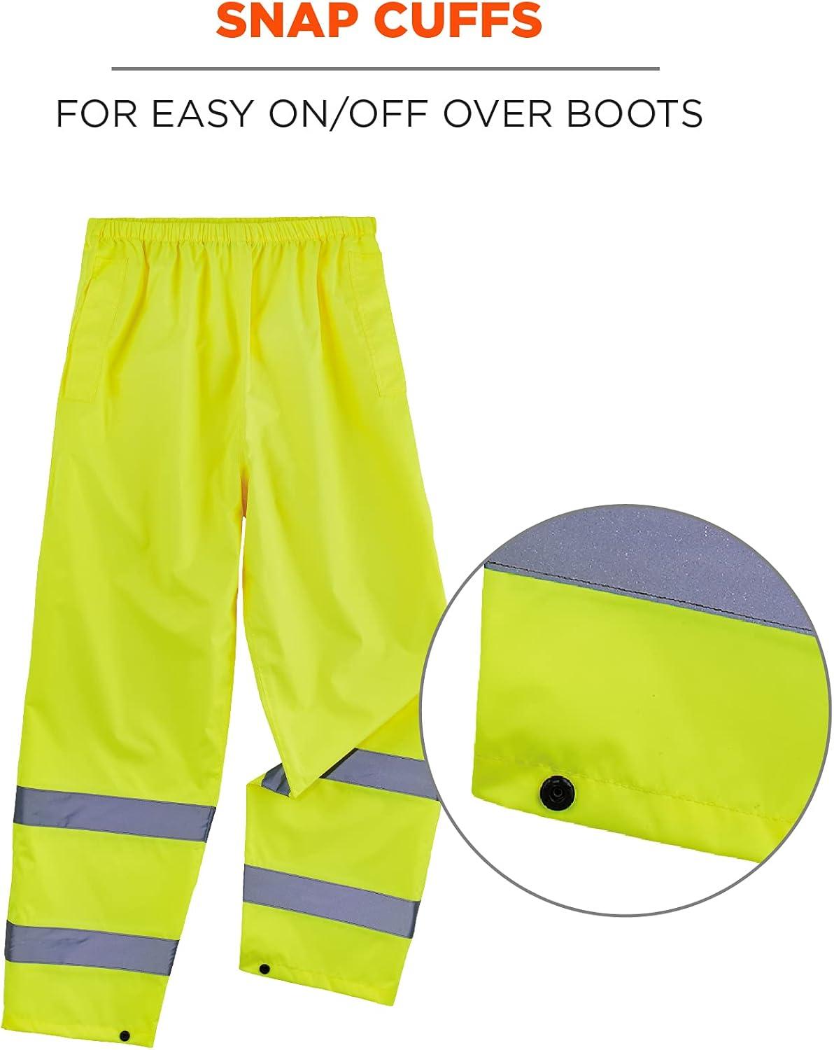 imageErgodyne Standard Class E Lightweight Hivis Rain PantsLime