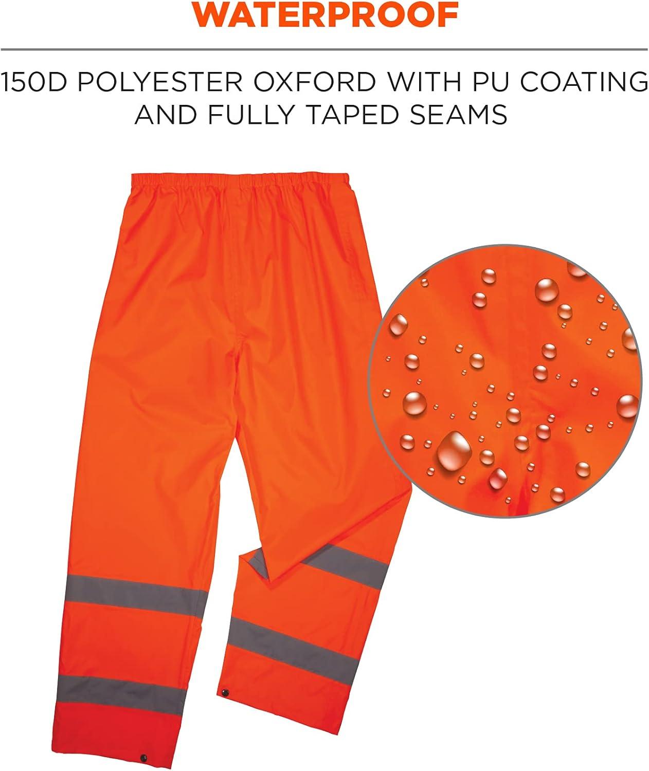 imageErgodyne Standard Class E Lightweight Hivis Rain PantsOrange