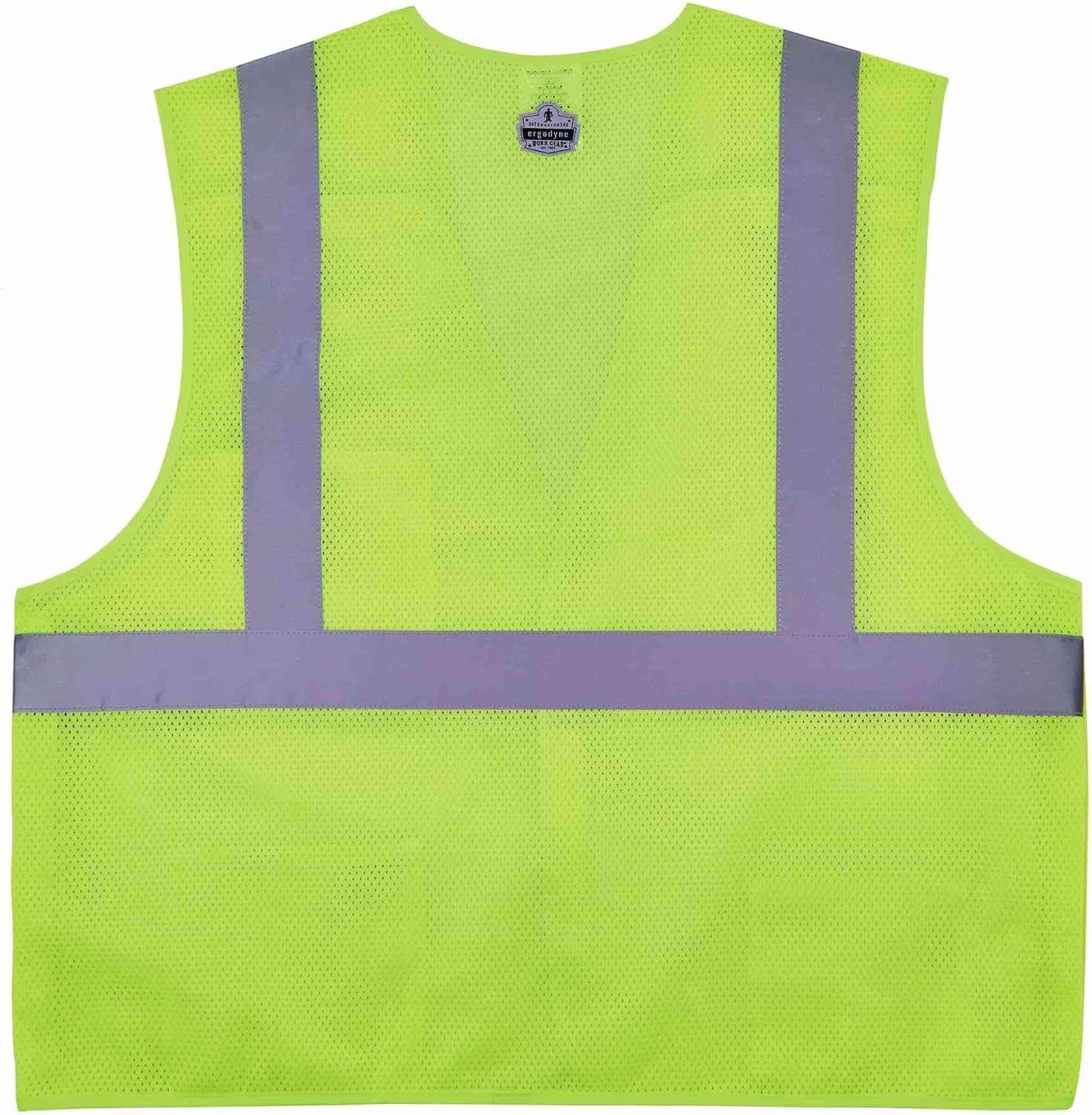 imageErgodyne unisexadult Glowear 8217ba Breakaway Mesh Hivis Safety Vest  Type R Class 2Lime