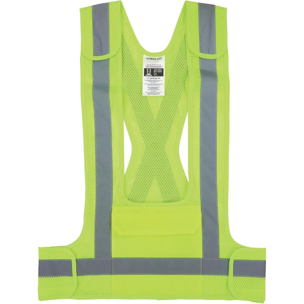 imageErgodyne GloWear 8142BA Breakaway Hi Vis Mesh Safety Vest Type O Class 1 Front PocketLime