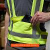 imageErgodyne GloWear 8142BA Breakaway Hi Vis Mesh Safety Vest Type O Class 1 Front PocketLime