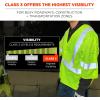 imageErgodyne GloWear 8315BA Class 3 Tear Away Safety Vest Hi Vis Mesh Reflective Hook ampamp LoopSmallMedium