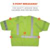 imageErgodyne GloWear 8315BA Class 3 Tear Away Safety Vest Hi Vis Mesh Reflective Hook ampamp LoopSmallMedium