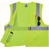 imageErgodyne unisexadult Glowear 8256z Selfextinguishing Hivis Safety Vest  Type R Class 2 ZipperClass 2 SelfExtinguishingLime