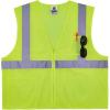 imageErgodyne unisexadult Glowear 8256z Selfextinguishing Hivis Safety Vest  Type R Class 2 ZipperClass 2 SelfExtinguishingLime