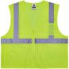 imageErgodyne unisexadult Glowear 8256z Selfextinguishing Hivis Safety Vest  Type R Class 2 ZipperClass 2 SelfExtinguishingLime