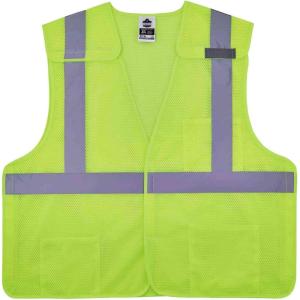imageErgodyne unisexadult Glowear 8217ba Breakaway Mesh Hivis Safety Vest  Type R Class 2Lime