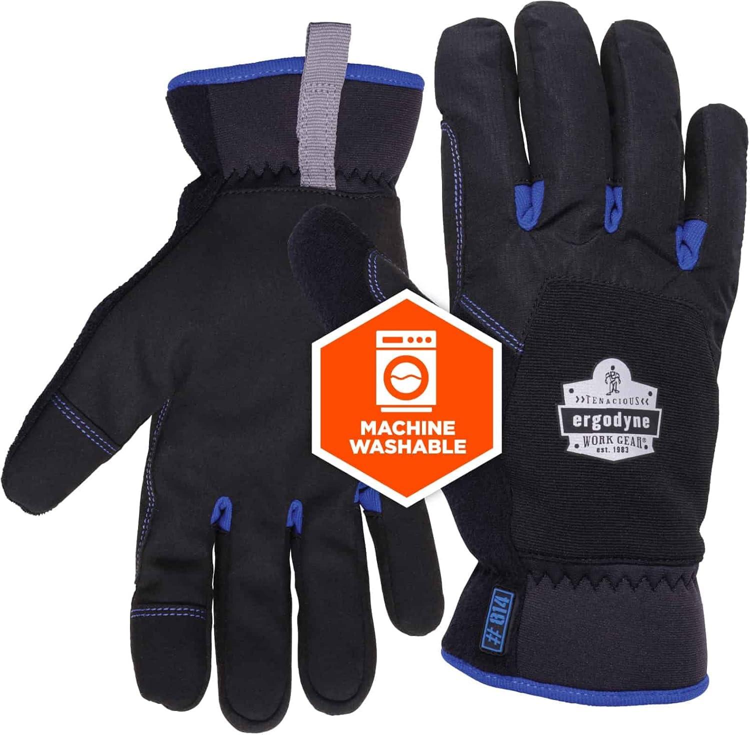 imageErgodyne ProFlex 814 Thermal Winter Work GlovesTouchscreen Capable Black SmallLarge