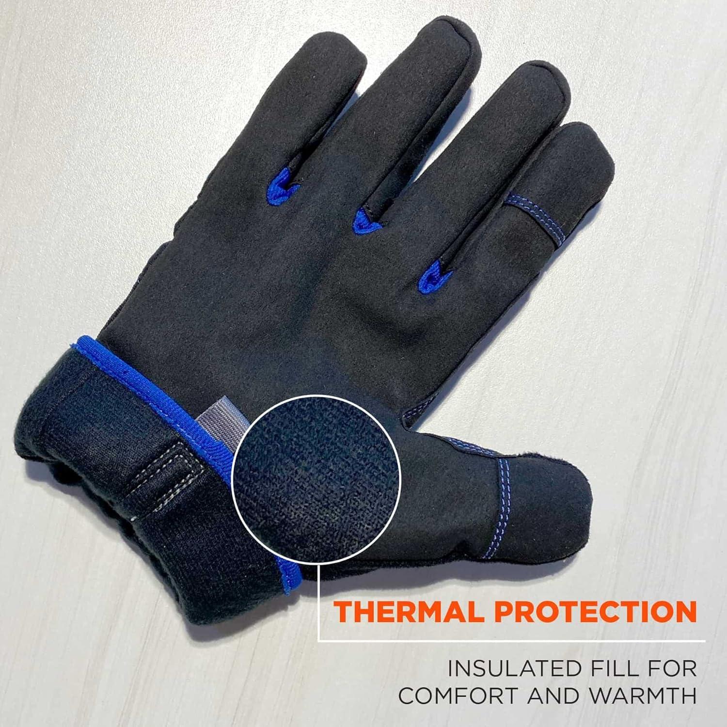 imageErgodyne ProFlex 814 Thermal Winter Work GlovesTouchscreen Capable Black SmallSmall