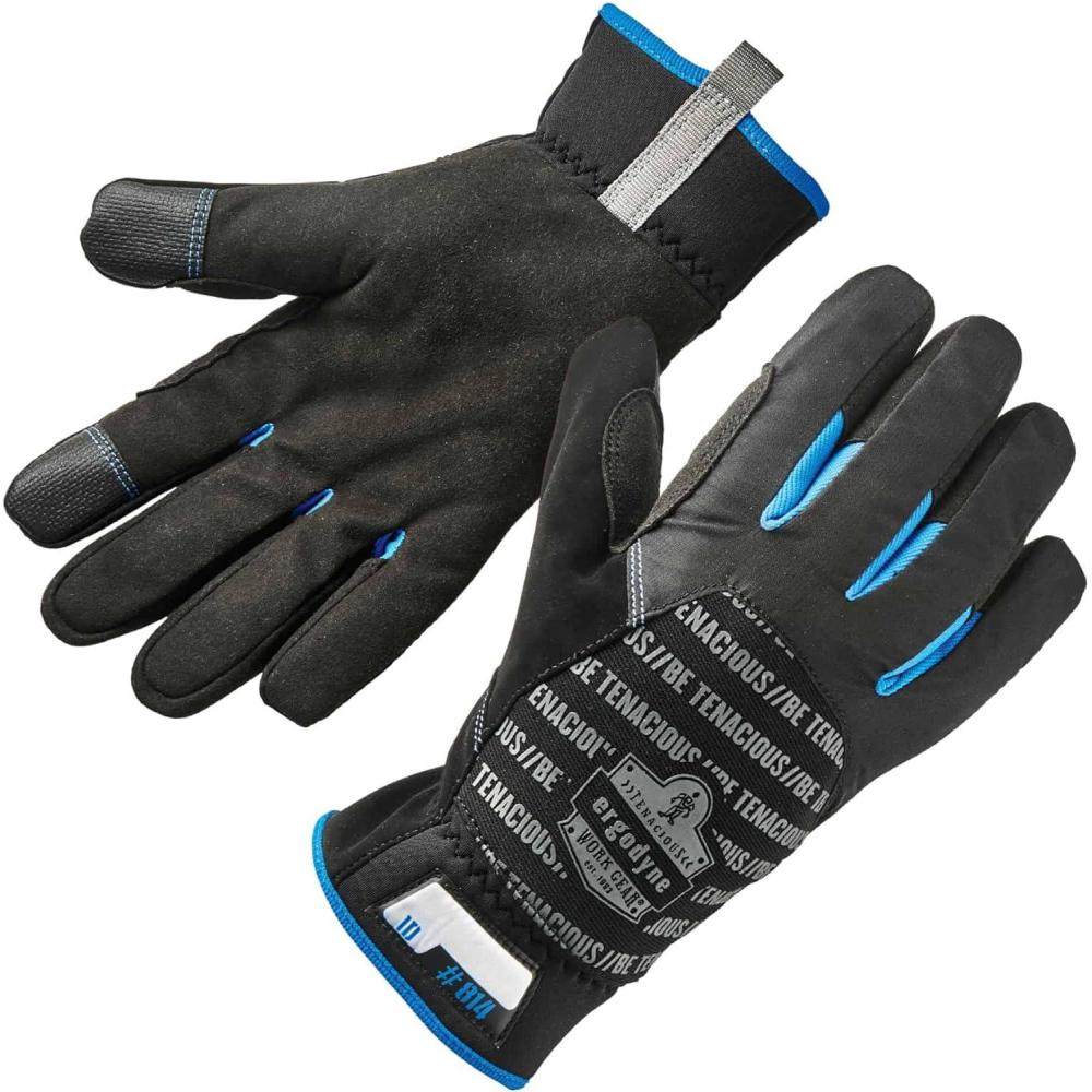 imageErgodyne ProFlex 814 Thermal Winter Work GlovesTouchscreen Capable Black SmallLarge