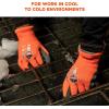 imageErgodyne unisex adult Coated Lightweight Winter Gloves Orange XLarge Pack of 1 US
