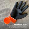 imageErgodyne unisex adult Coated Lightweight Winter Gloves Orange XLarge Pack of 1 US