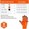 imageErgodyne unisex adult Coated Lightweight Winter Gloves Orange XLarge Pack of 1 US