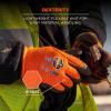 imageErgodyne unisex adult Coated Lightweight Winter Gloves Orange XLarge Pack of 1 US