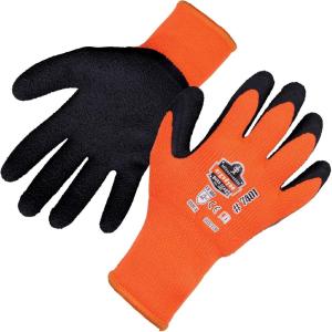 imageErgodyne unisex adult Coated Lightweight Winter Gloves Orange XLarge Pack of 1 US