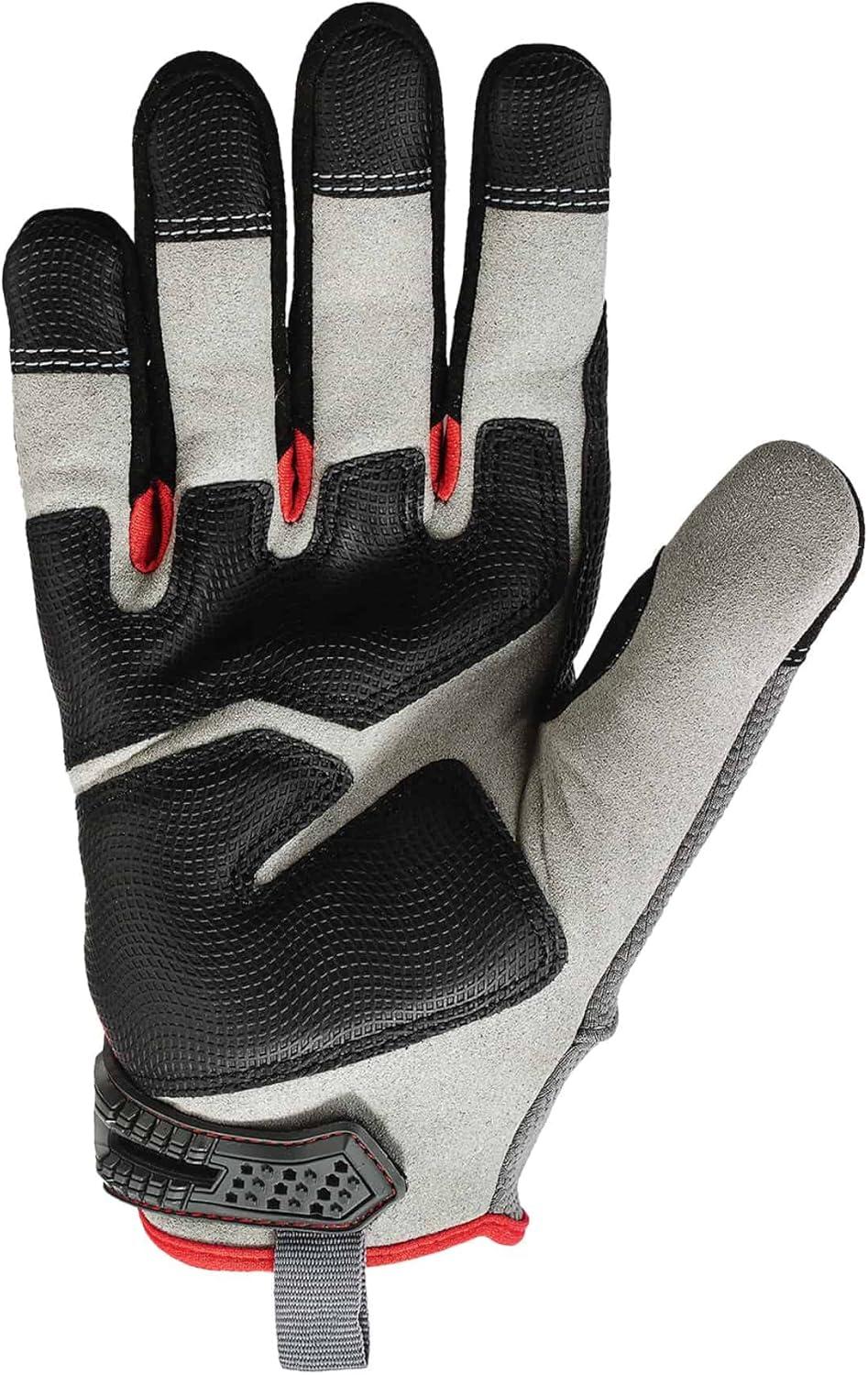 imageErgodyne ProFlex 710CR Cut Resistant Work Gloves Level 4 CR Protection on Palm GreyBlack SmallExtra Large