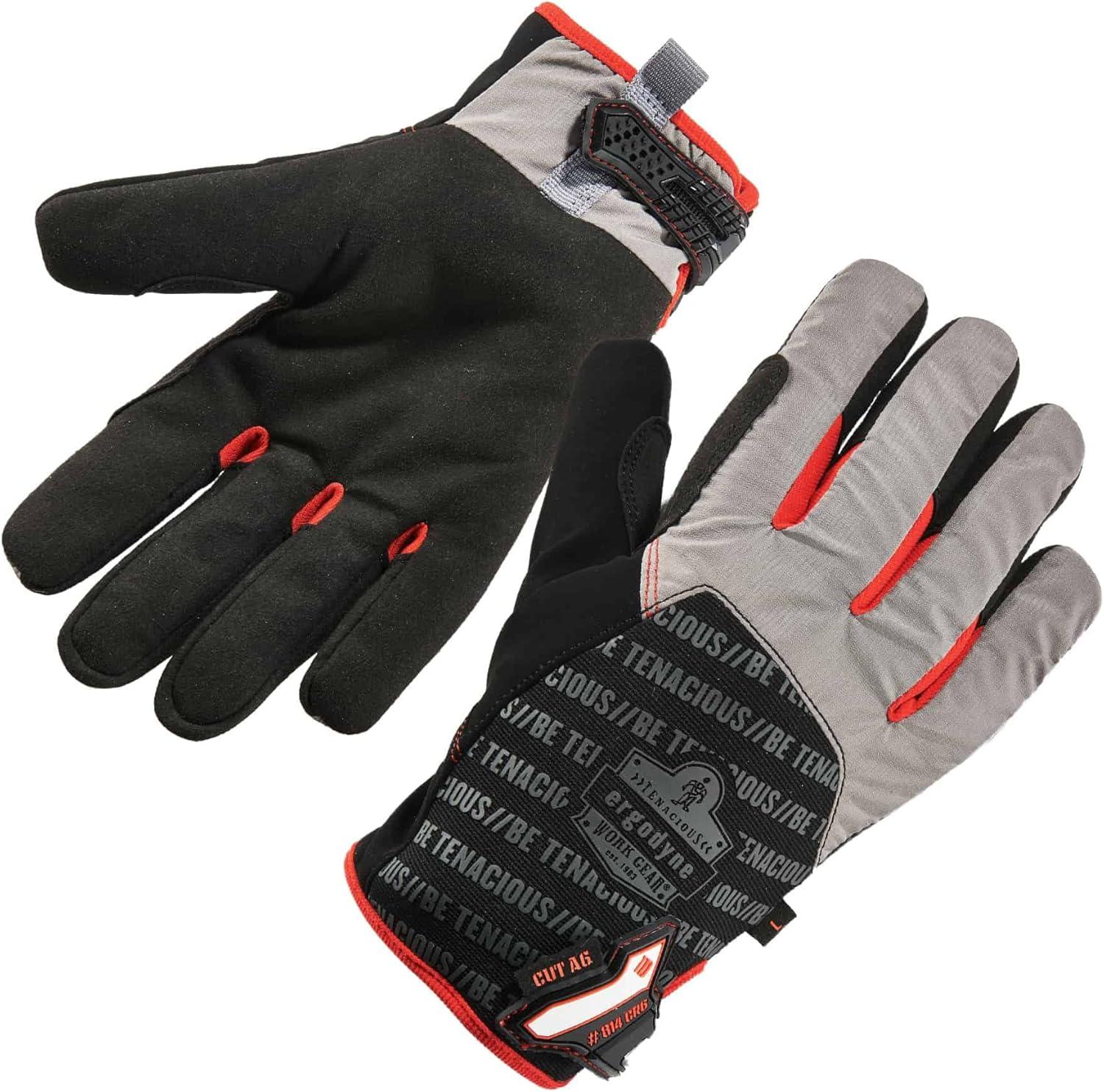 imageErgodyne ProFlex 814CR6 CutResistant Thermal Winter Work Gloves Level A6 Cut Protection Black Medium2XLarge