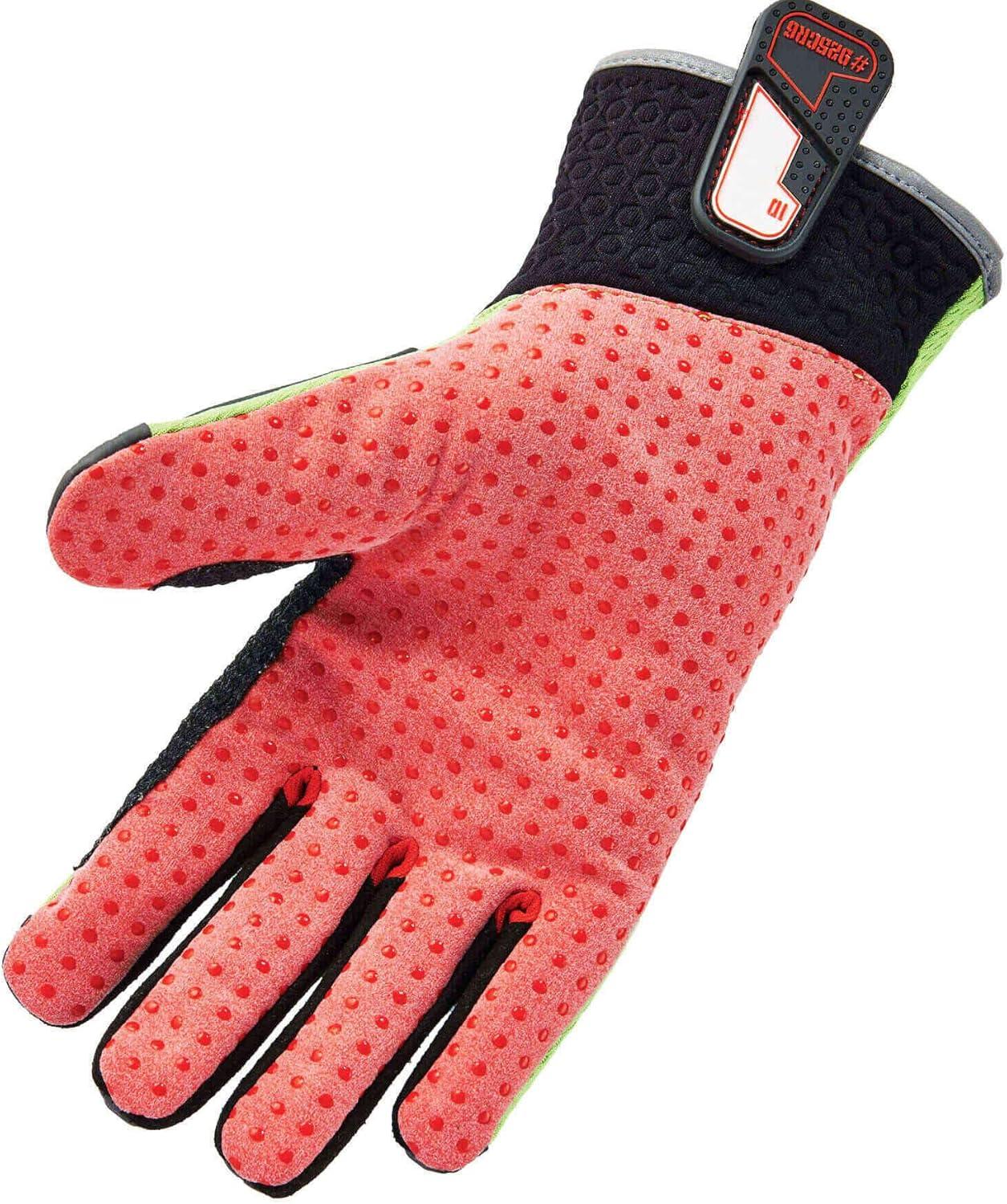 imageErgodyne Work Gloves Back of Hand Protection Cut Resistant Cut Level A6 Ergodyne ProFlex Lime SmallSmall