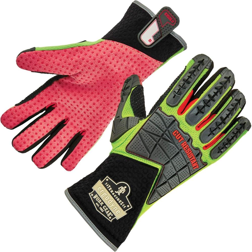 imageErgodyne ProFlex 925CR Cut Resistant Work Gloves with Back Hand Protection 2XLLime