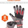 imageErgodyne ProFlex 710CR Cut Resistant Work Gloves Level 4 CR Protection on Palm GreyBlack SmallExtra Large