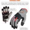 imageErgodyne ProFlex 710CR Cut Resistant Work Gloves Level 4 CR Protection on Palm GreyBlack SmallSmall