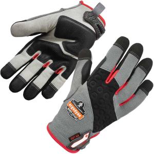 imageErgodyne ProFlex 710CR Cut Resistant Work Gloves Level 4 CR Protection on Palm GreyBlack Small2XLarge