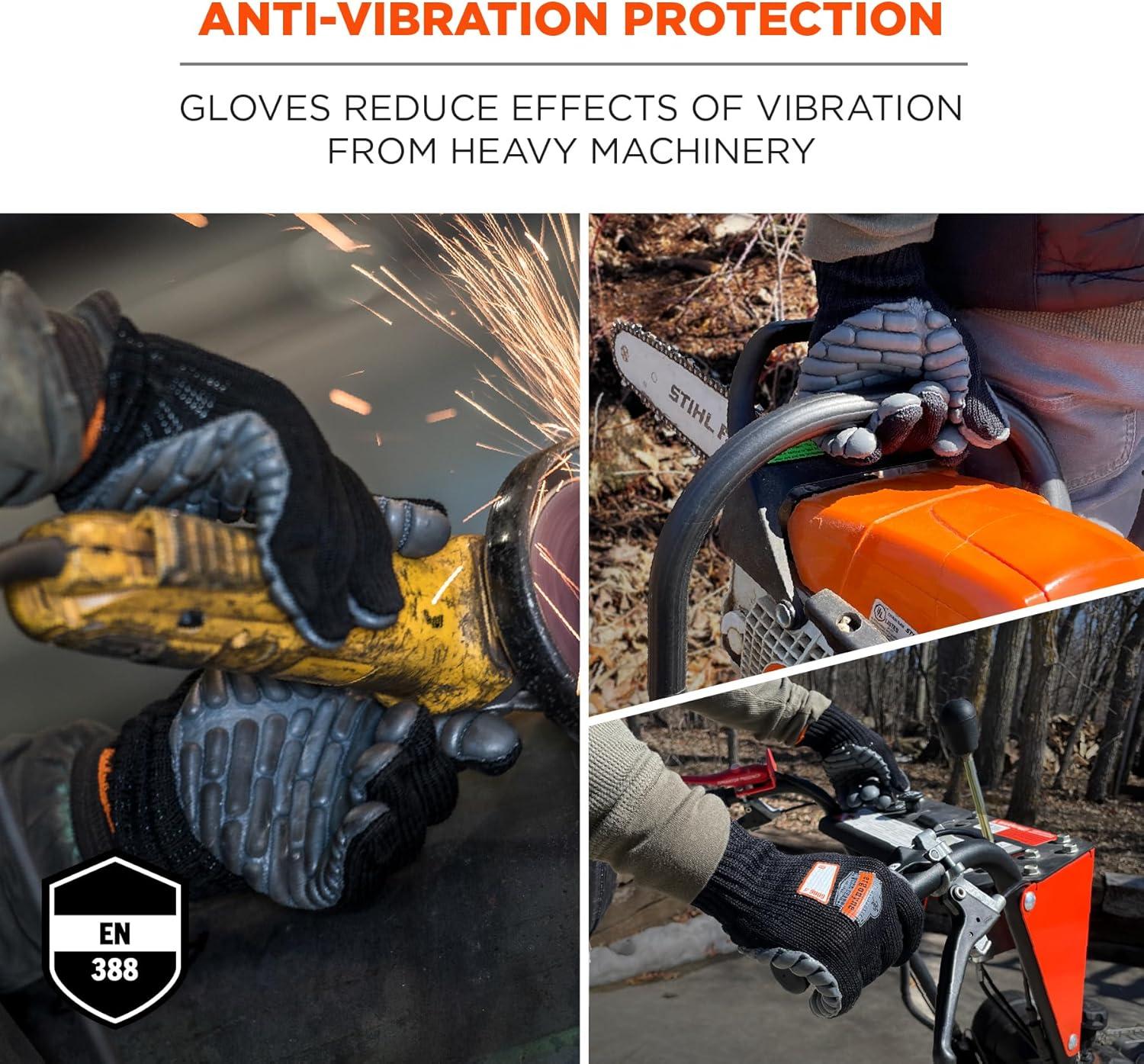 imageErgodyne ProFlex 9000 Certified Lightweight AntiVibration Work Glove Large BlackLarge Pack of 1