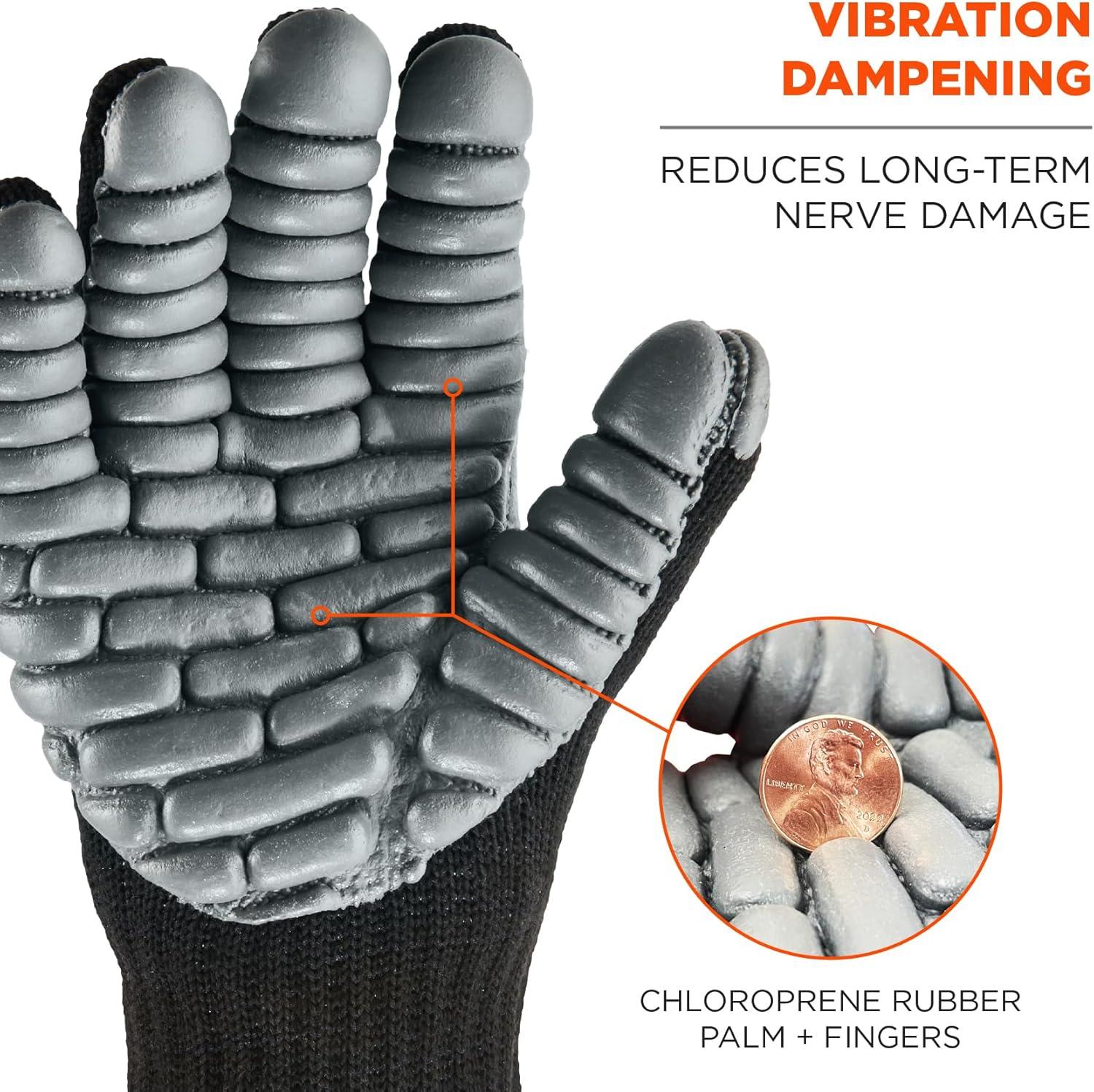 imageErgodyne ProFlex 9000 Certified Lightweight AntiVibration Work Glove Large BlackMedium Pack of 1