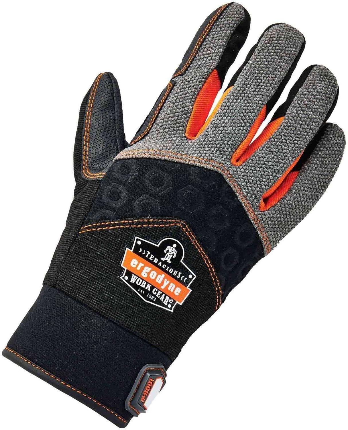 imageErgodyne ProFlex 9001 FullFinger Impact Protection Work Gloves Small BlackMedium
