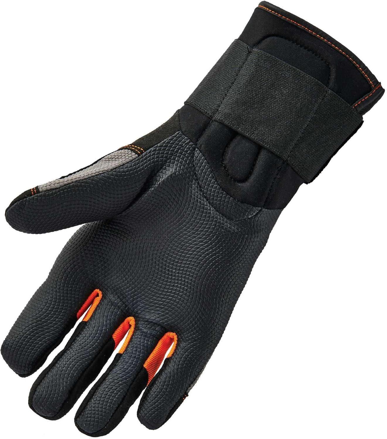 imageErgodyne ProFlex 9012 AntiVibration Work Gloves ANSIISO Certified Full Fingered Wrist Support LargeBlackMedium Pack of 1
