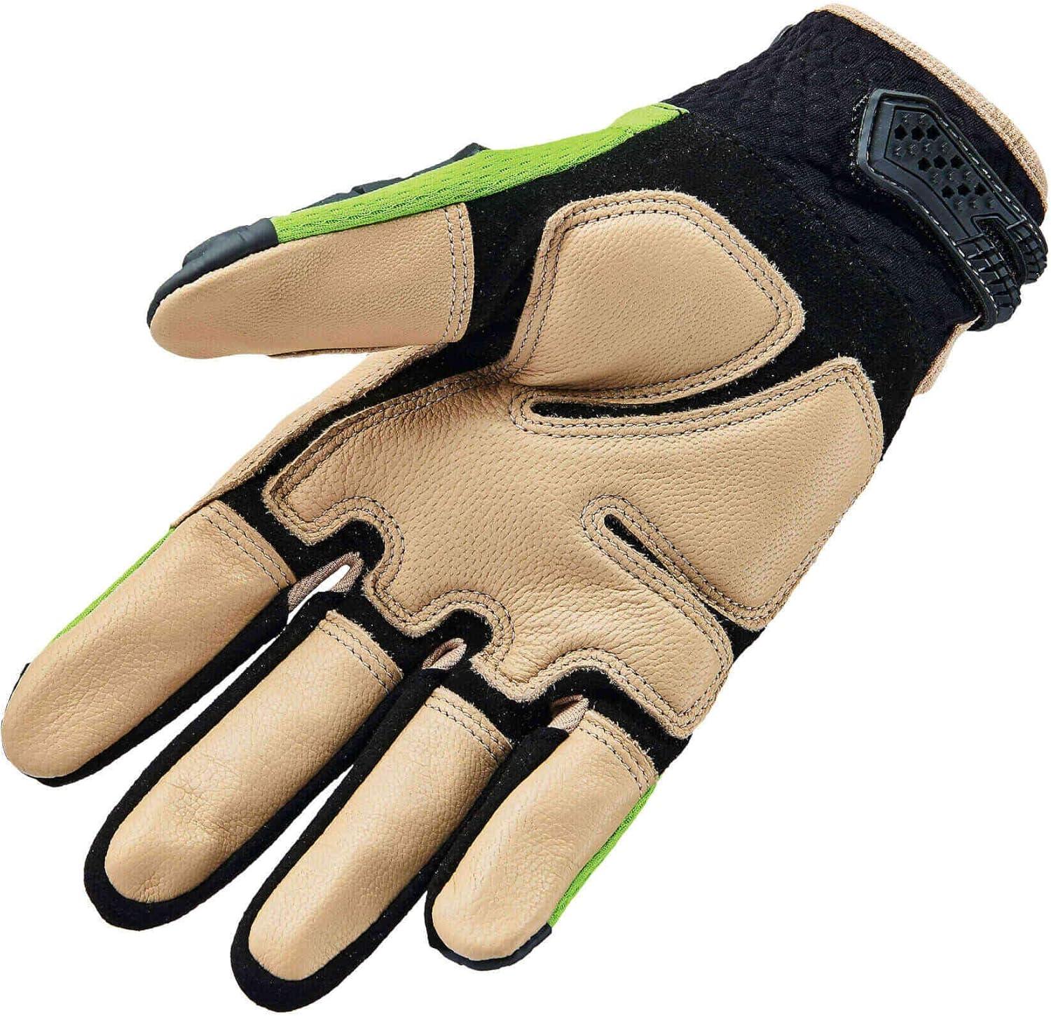 imageErgodyne ProFlex 924LTR Work Gloves Impact Reducing Leather Reinforced Palm Small