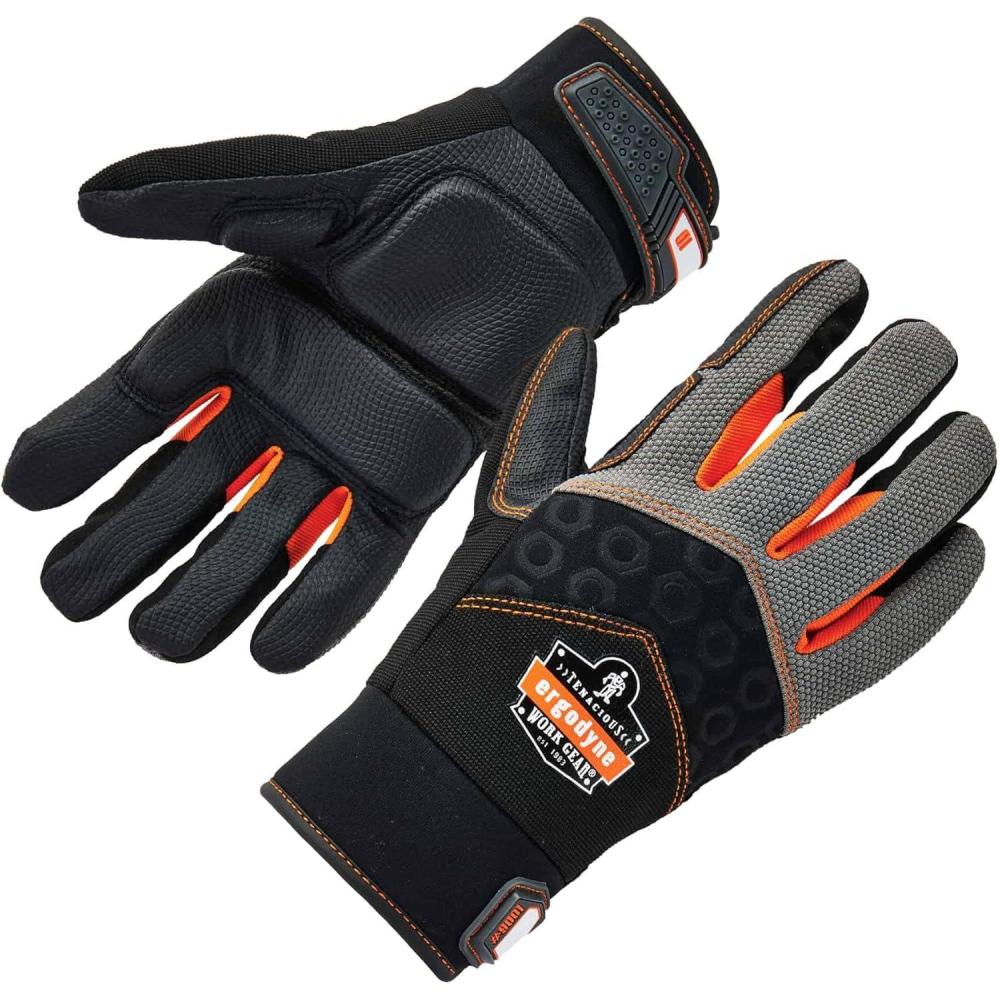imageErgodyne ProFlex 9001 FullFinger Impact Protection Work Gloves Small BlackLarge