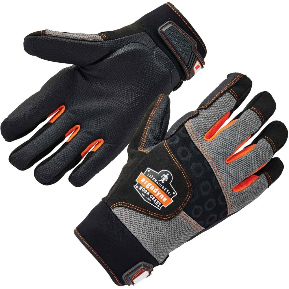 imageErgodyne ProFlex 9002 AntiVibration Work Gloves ANSIISO Certified Full Fingered XLarge BlackMedium