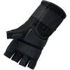imageErgodyne ProFlex 910 Impact Protection Work Gloves Padded Palm HalfFinger Wrist Support Large  BlackLarge Pack of 1