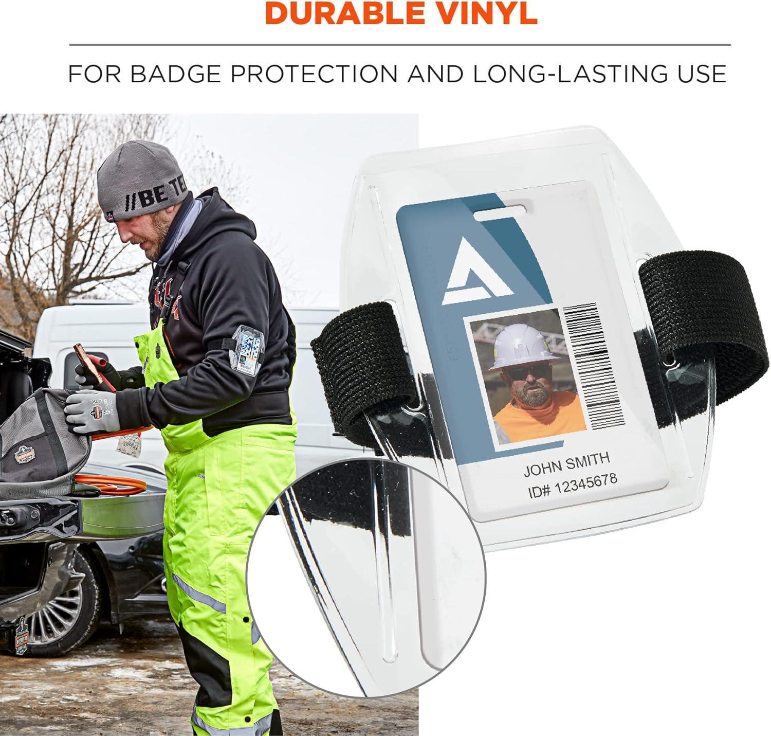 imageErgodyne Squids 3386 Vinyl Arm Band IDBadge Holder 3Pack Black