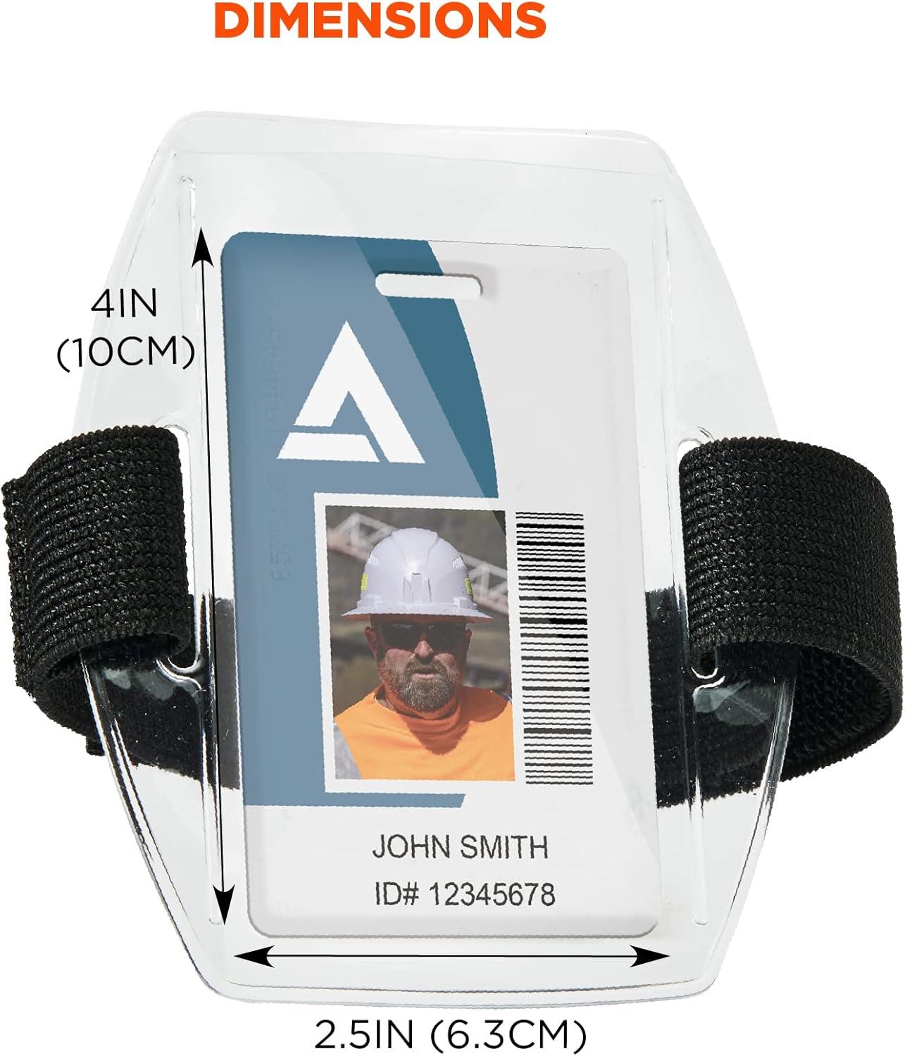 imageErgodyne Squids 3386 Vinyl Arm Band IDBadge Holder 3Pack Black