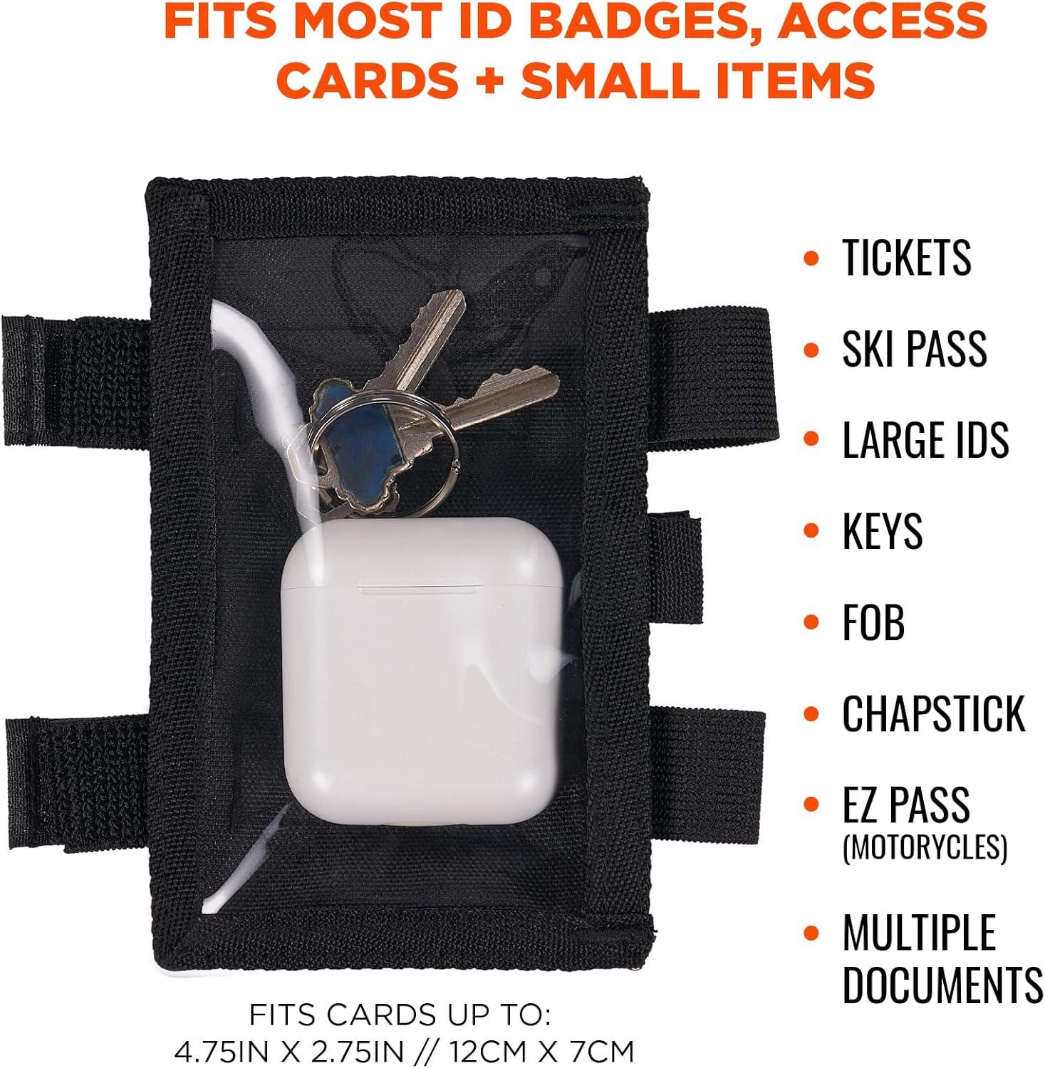 imageErgodyne Squids 3387 Arm Band with Large IDBadge Holder Dual Straps Zipper ClosureDual Band Arm ID Badge Holder HL