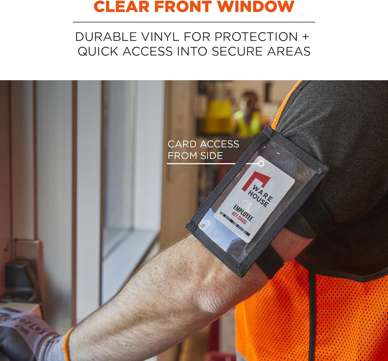 imageErgodyne Squids 3387 Arm Band with Large IDBadge Holder Dual Straps Zipper ClosureDual Band Arm ID Badge Holder HL