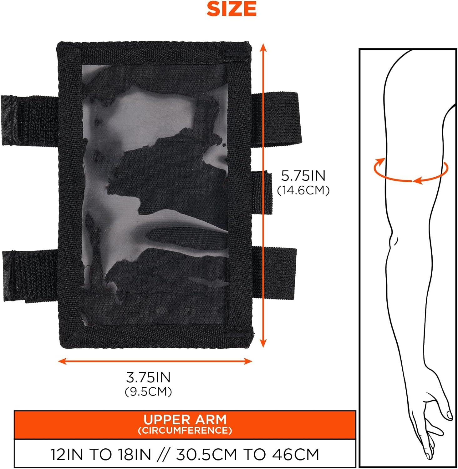 imageErgodyne Squids 3387 Arm Band with Large IDBadge Holder Dual Straps Zipper ClosureDual Band Arm ID Badge Holder HL