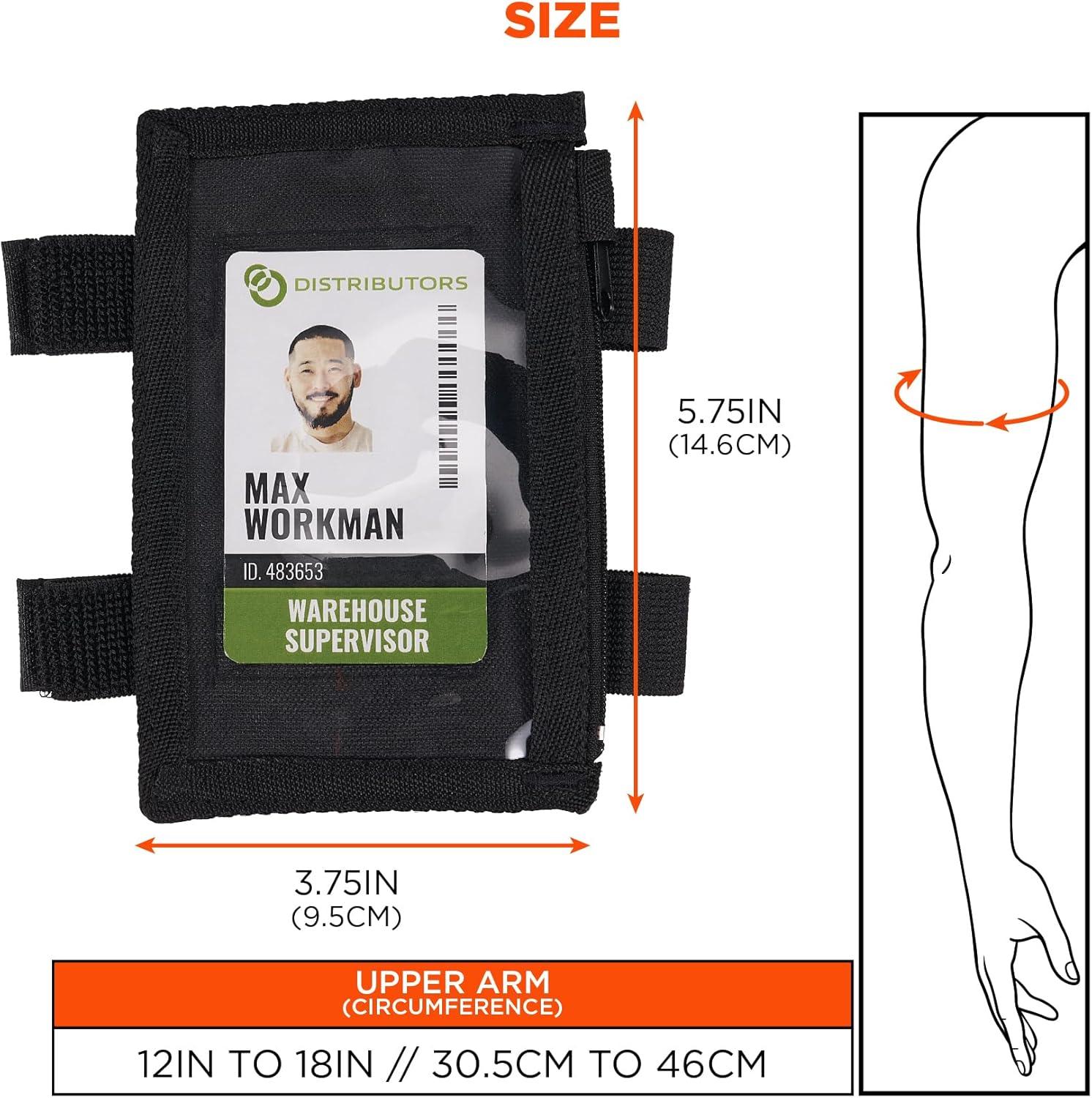 imageErgodyne Squids 3387 Arm Band with Large IDBadge Holder Dual Straps Zipper ClosureDual Band ID Holder with Zipper