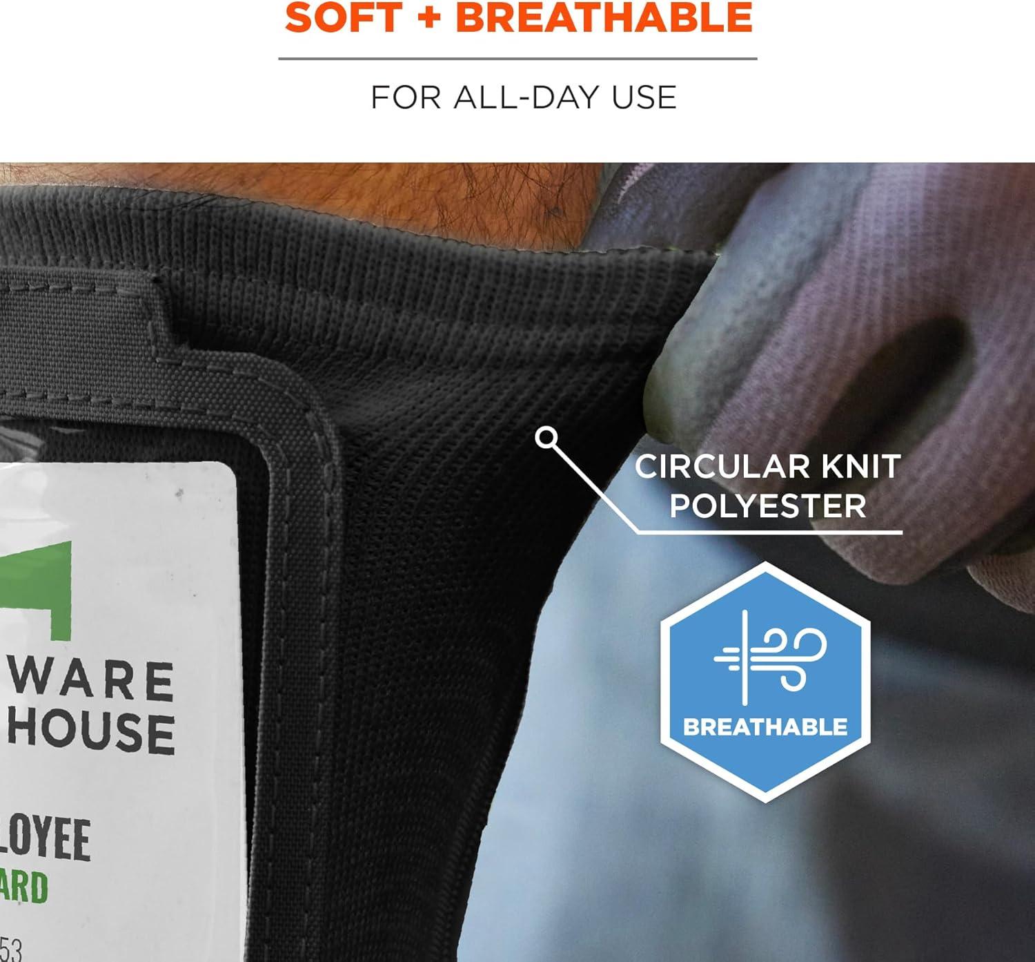 imageErgodyne Squids 3388 Wrist Id Badge Holder Small Storage PocketBlack