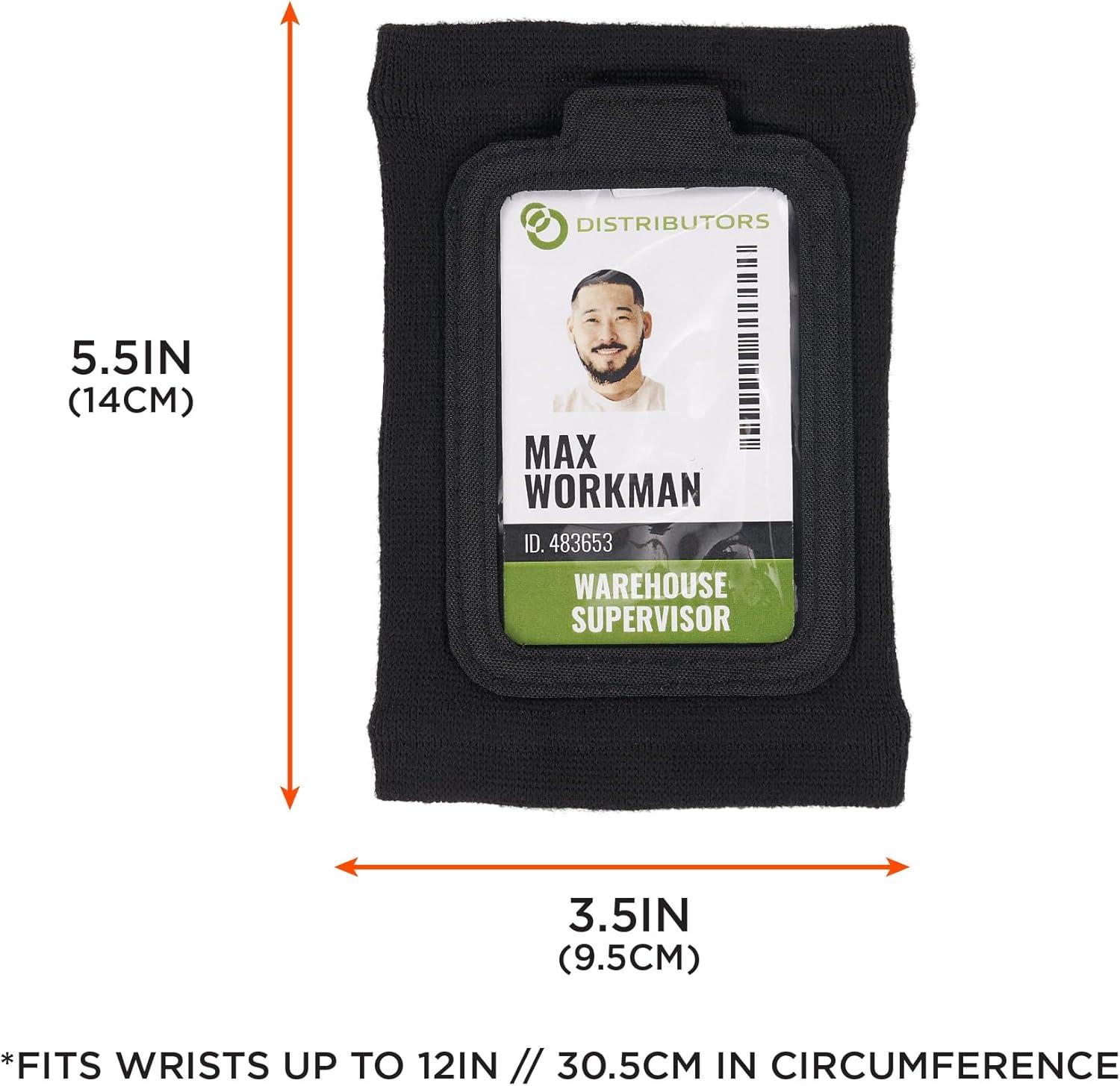 imageErgodyne Squids 3388 Wrist Id Badge Holder Small Storage PocketBlack