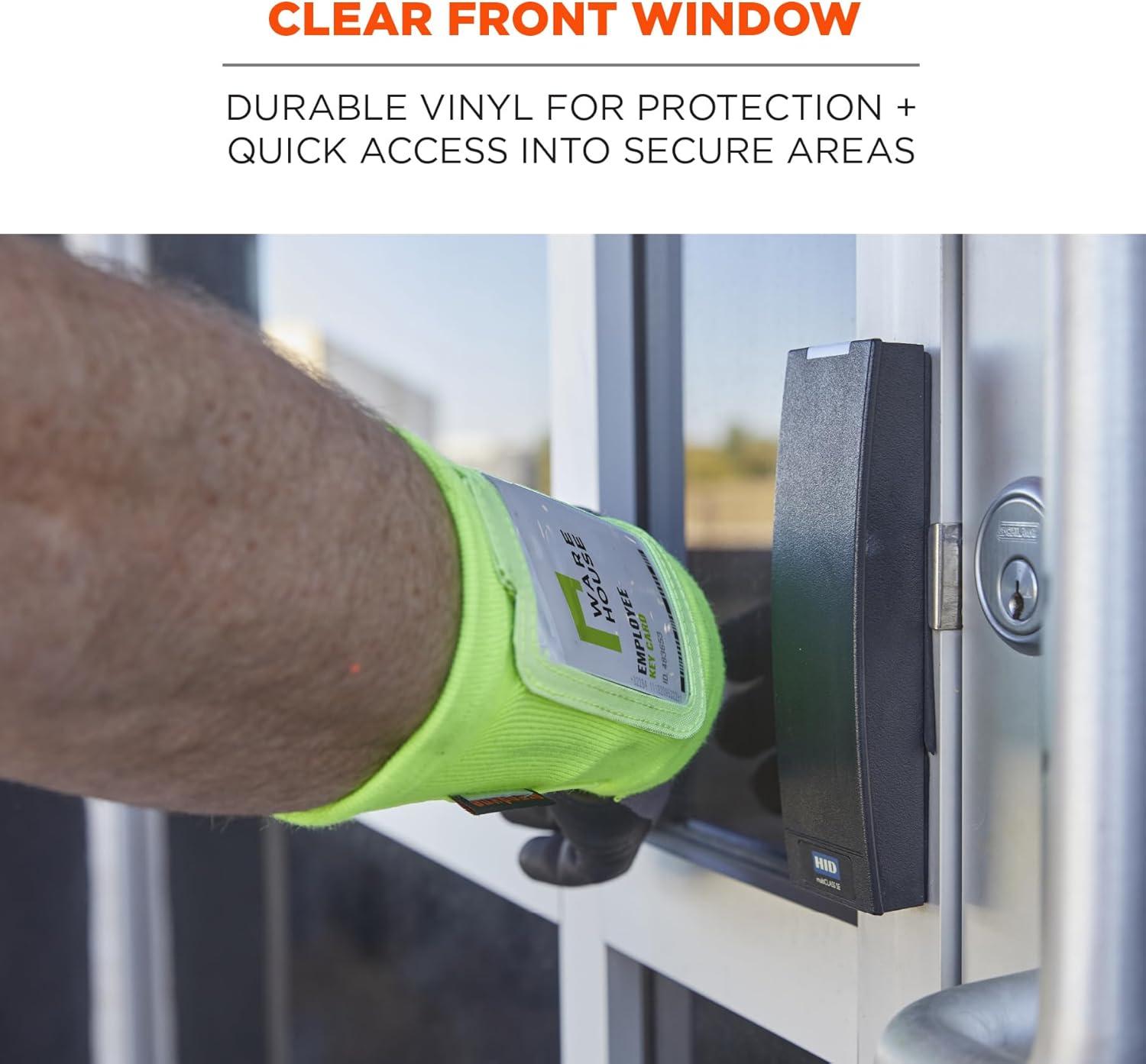 imageErgodyne Squids 3388 Wrist Id Badge Holder Small Storage PocketLime