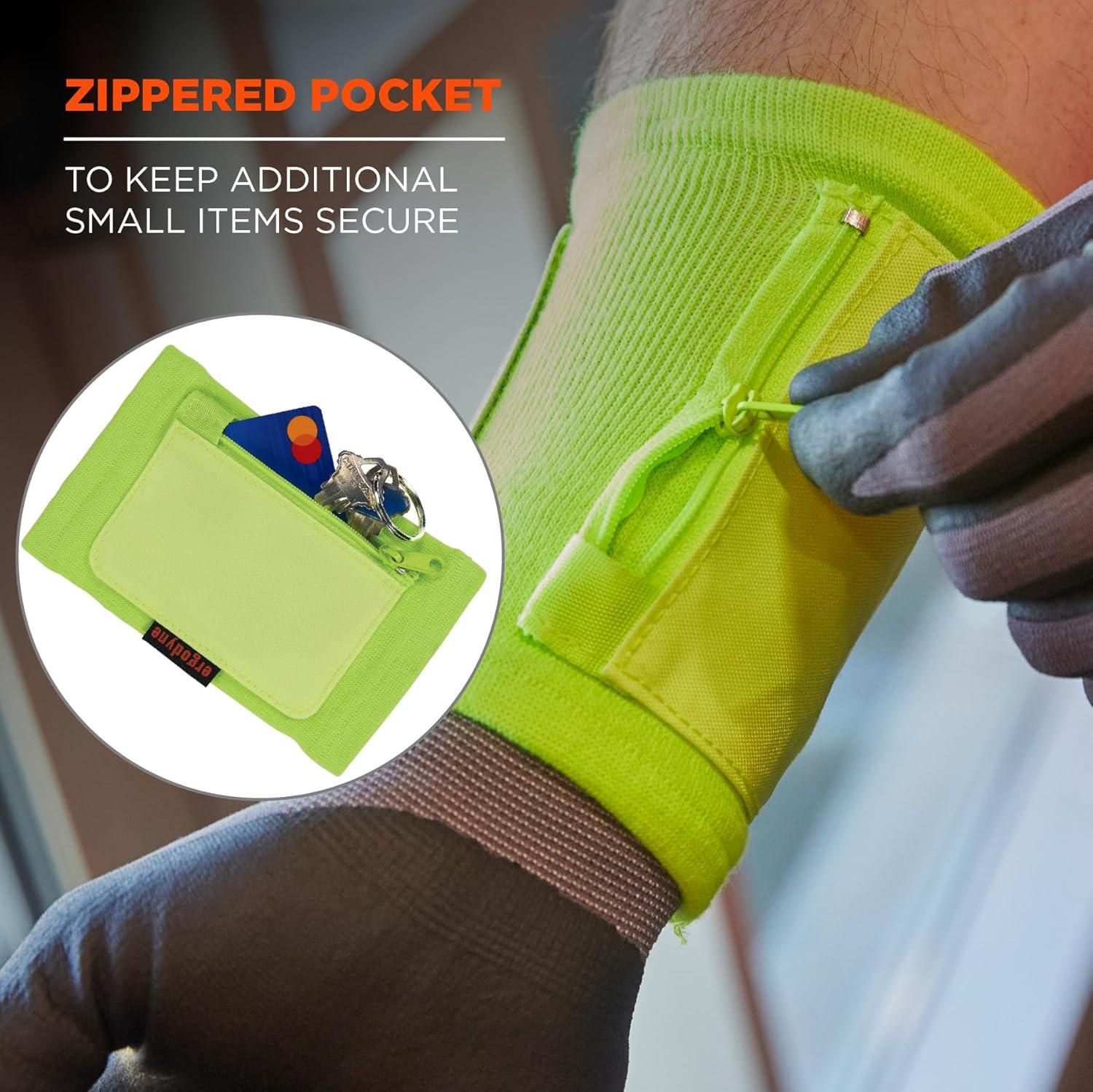 imageErgodyne Squids 3388 Wrist Id Badge Holder Small Storage PocketLime