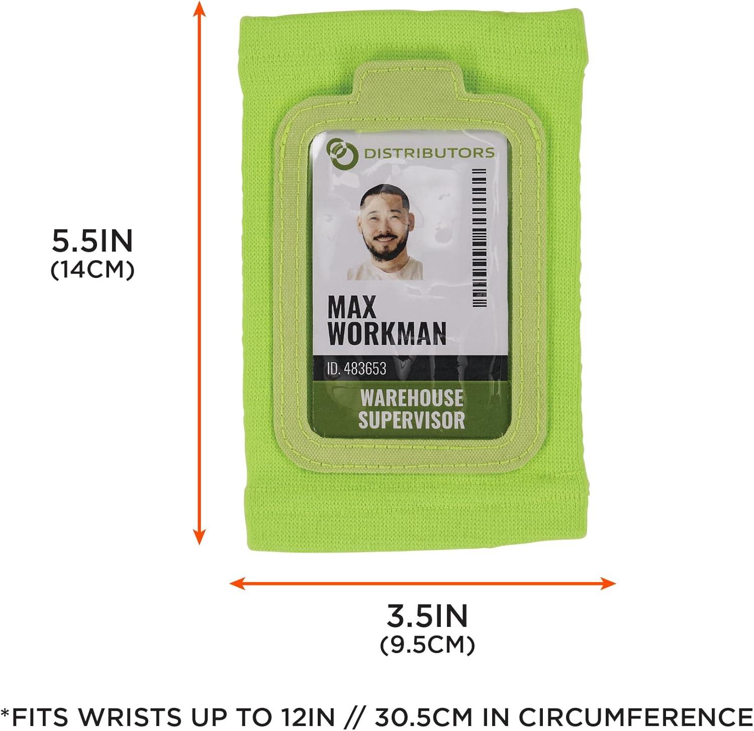 imageErgodyne Squids 3388 Wrist Id Badge Holder Small Storage PocketLime