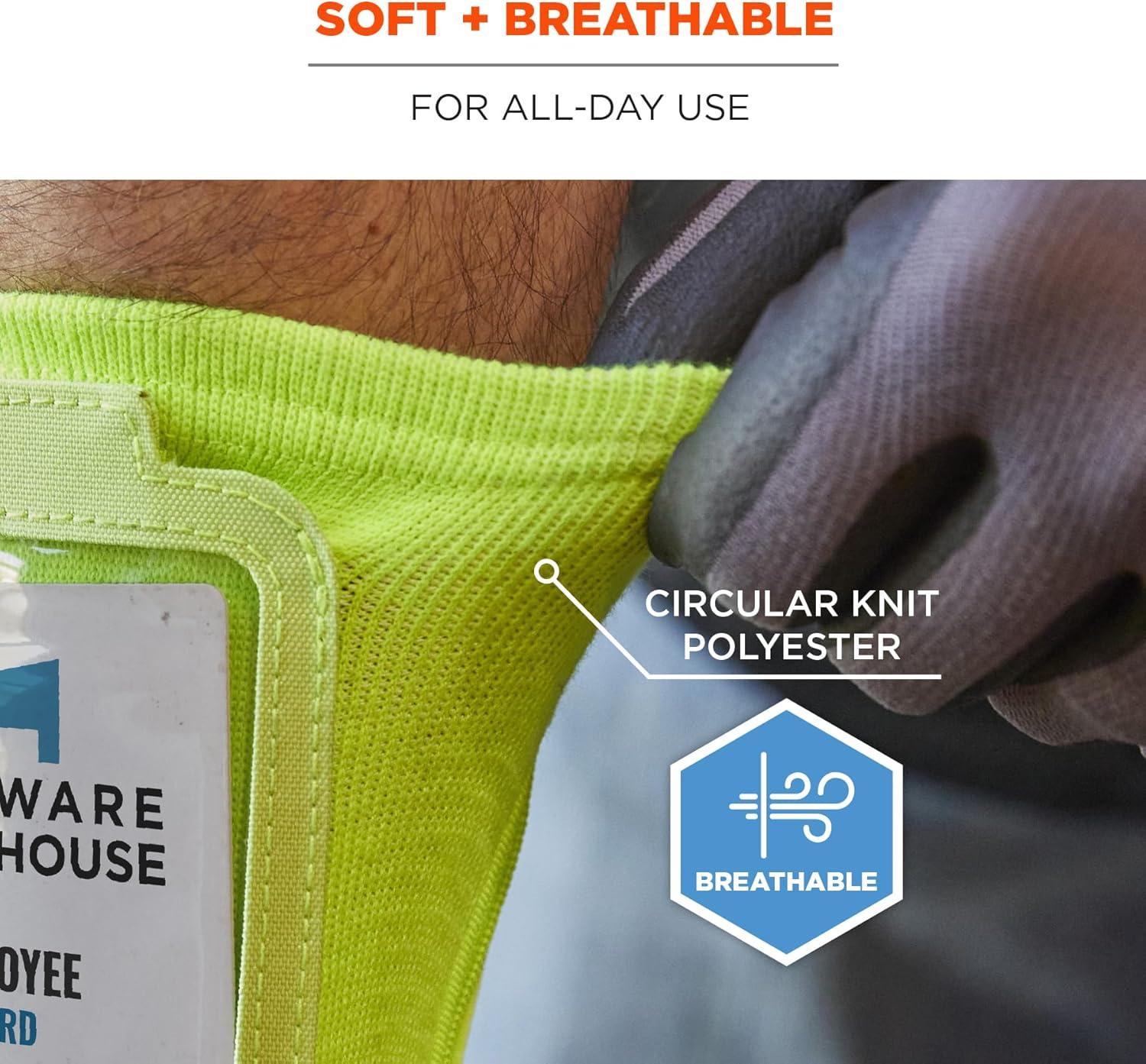 imageErgodyne Squids 3388 Wrist Id Badge Holder Small Storage PocketLime