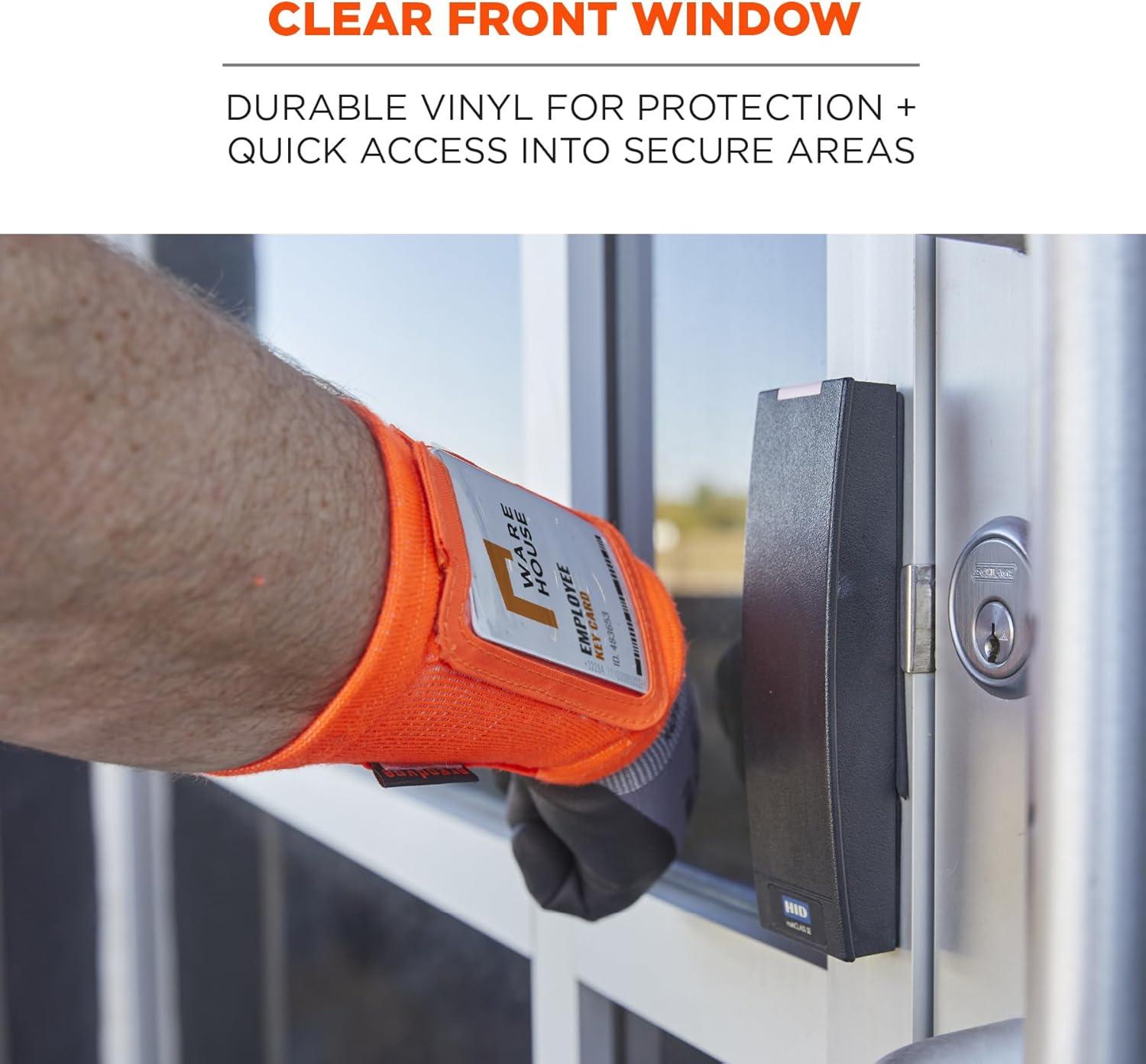 imageErgodyne Squids 3388 Wrist Id Badge Holder Small Storage PocketOrange