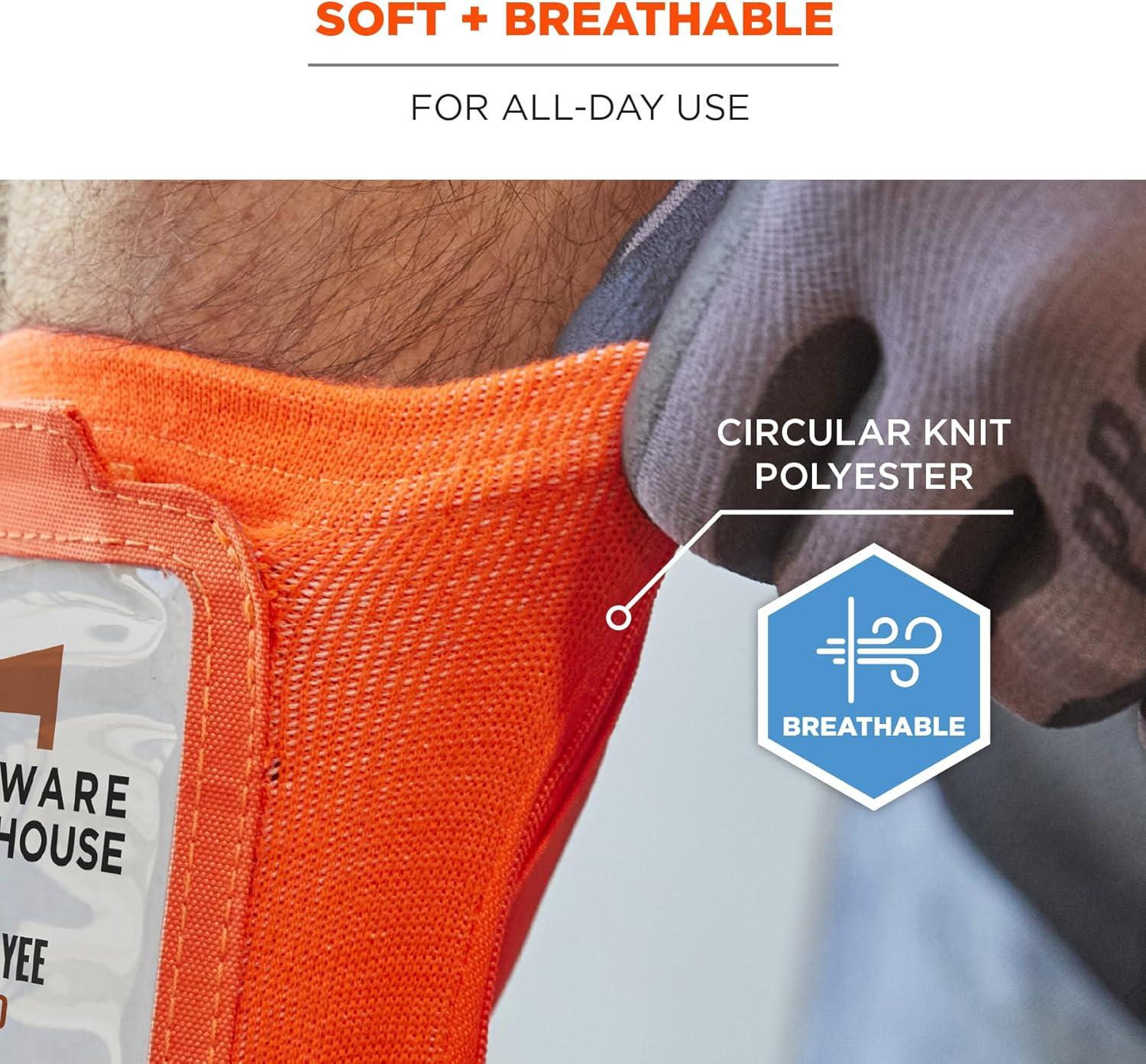 imageErgodyne Squids 3388 Wrist Id Badge Holder Small Storage PocketOrange