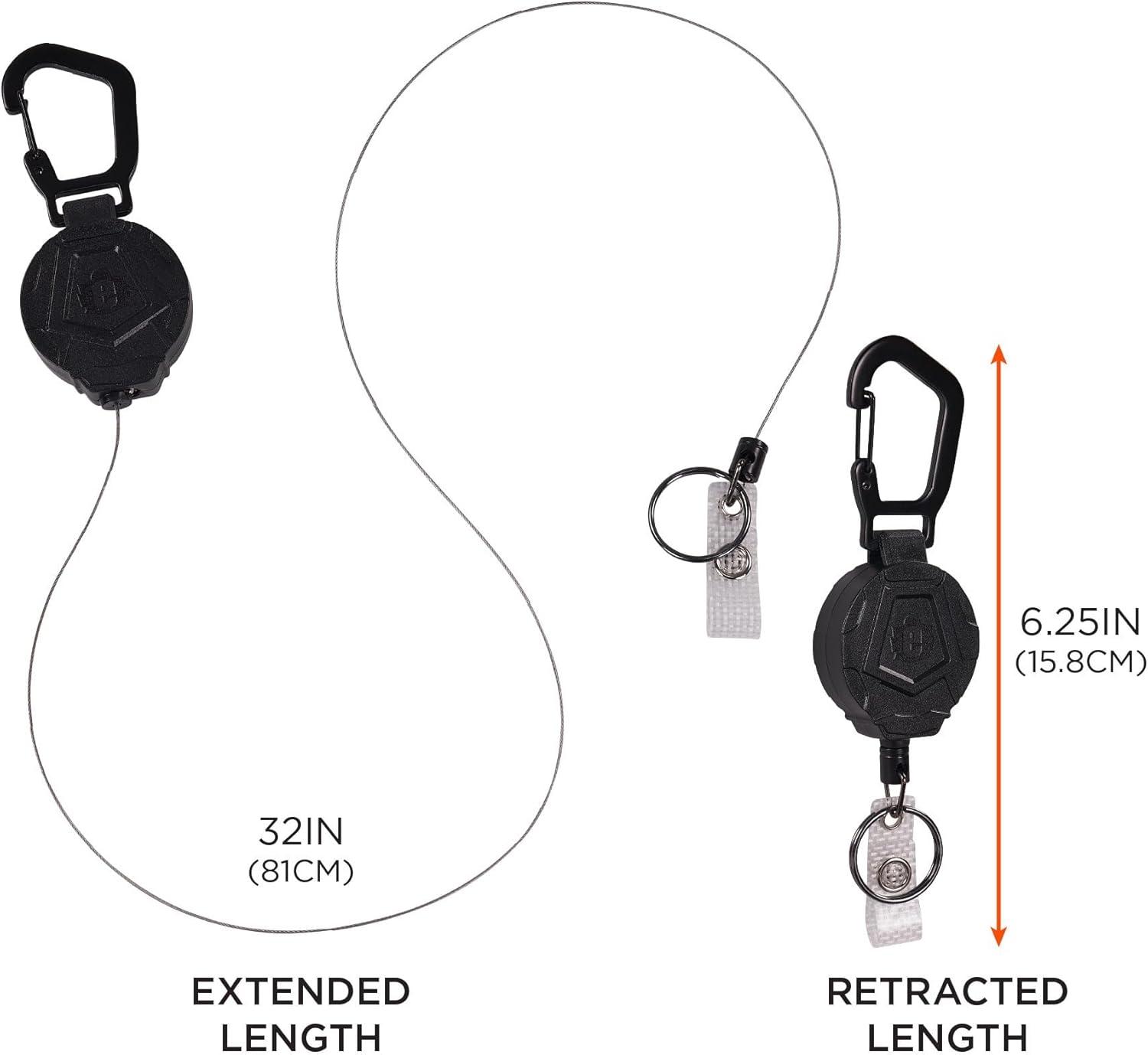 imageErgodyne Squids 3391 Retractable ID Badge Reel with Clip  3701 SelfAdhesive Mounts for Phones Cameras Compatible with Squids 3151 Snap Hook Coil Lanyard